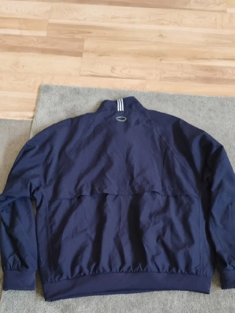 Men's L adidas Navy Half-Zip Windbreaker Jacket